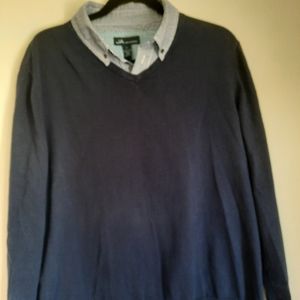 Large John Ashford long sleeve v-neck, built in collar